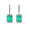 Boucles d'oreilles Boucles d'oreilles pendantes en or blanc 18K, émeraudes et diamants 58 Facettes GER1019WG