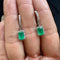 Boucles d'oreilles Boucles d'oreilles pendantes en or blanc 18K, émeraudes et diamants 58 Facettes GER1019WG