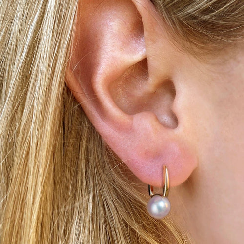 Boucles d'oreilles Underwater - Créoles en or 18K et perles Akoya 58 Facettes GER1320YG