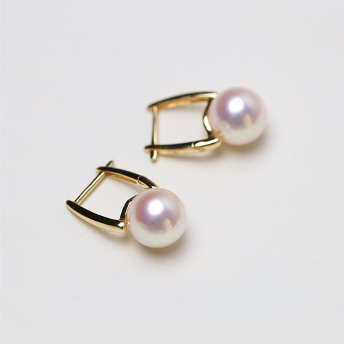 Boucles d'oreilles Underwater - Créoles en or 18K et perles Akoya 58 Facettes GER1320YG