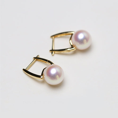 Boucles d'oreilles AITCHES - Boucles d’oreilles créoles en or 18K et perles Akoya 58 Facettes GER1320YG
