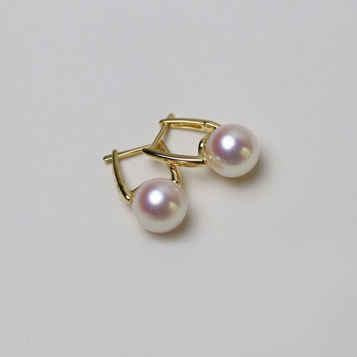 Boucles d'oreilles AITCHES - Boucles d’oreilles créoles en or 18K et perles Akoya 58 Facettes GER1320YG