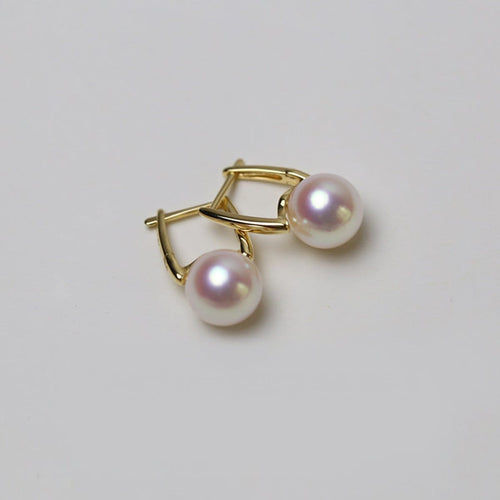 Boucles d'oreilles Underwater - Créoles en or 18K et perles Akoya 58 Facettes GER1320YG