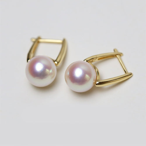 Boucles d'oreilles AITCHES - Boucles d’oreilles créoles en or 18K et perles Akoya 58 Facettes GER1320YG