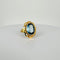 Bague 52 Bague vintage en or jaune 14 carats et topaze bleue 58 Facettes 2604029