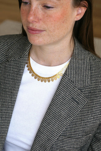 Collier Collier victorien draperie collerette en or jaune 58 Facettes