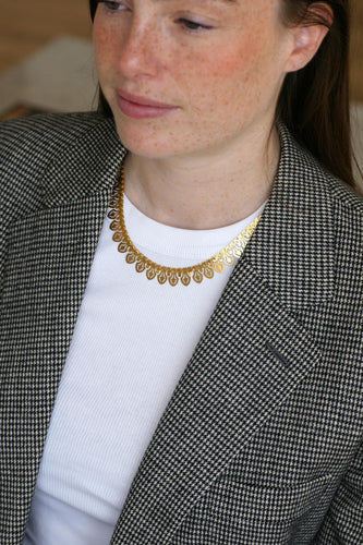 Collier Collier victorien draperie collerette en or jaune 58 Facettes