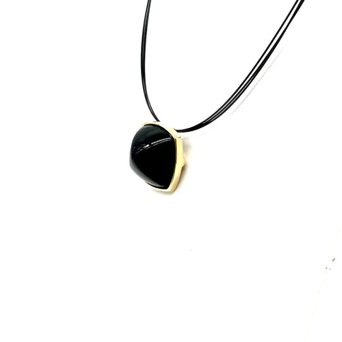 Baccarat - Collier en or jaune et cristal noir 58 Facettes Z15B51804