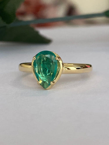 Bague Bague cocktail en or jaune 18 ct et émeraude 58 Facettes ring