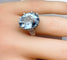 Bague Bague en or blanc 18 carats et aigue-marine 58 Facettes AB727