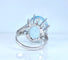 Bague Bague en or blanc 18 carats et aigue-marine 58 Facettes AB727
