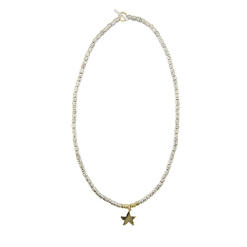 Dodo - Collier étoile de mer en argent et or jaune 58 Facettes 35663