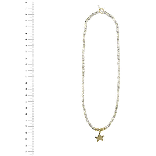 Dodo - Collier étoile de mer en argent et or jaune 58 Facettes 35663