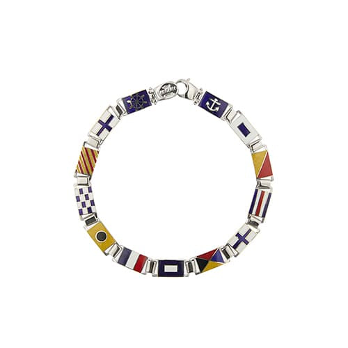 Arcadia - Bracelet nautique en or blanc 18 ct et émail 58 Facettes 40199