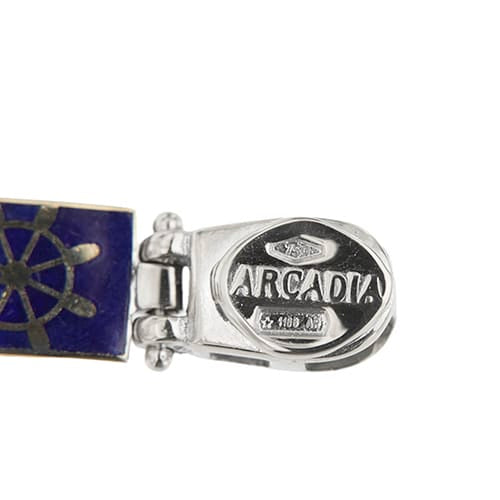 Arcadia - Bracelet nautique en or blanc 18 ct et émail 58 Facettes 40199