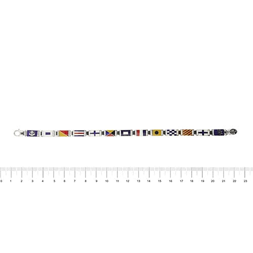 Arcadia - Bracelet nautique en or blanc 18 ct et émail 58 Facettes 40199