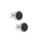 Boucles d'oreilles en or blanc, onyx et diamants 58 Facettes 39408