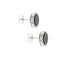 Boucles d'oreilles en or blanc, onyx et diamants 58 Facettes 39408