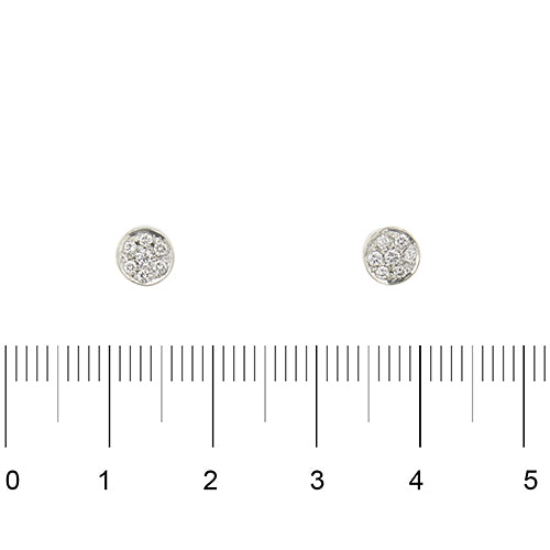 Boucles d'oreilles puces en or blanc et diamants 0,32 ct 58 Facettes 39409