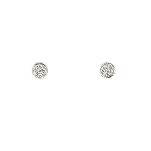 Boucles d'oreilles puces en or blanc et diamants 0,32 ct 58 Facettes 39409