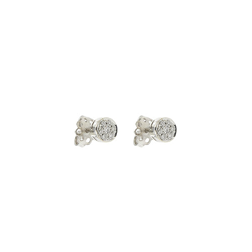 Boucles d'oreilles puces en or blanc et diamants 0,32 ct 58 Facettes 39409