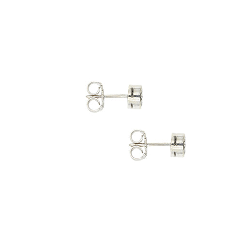 Boucles d'oreilles puces en or blanc et diamants 0,32 ct 58 Facettes 39409