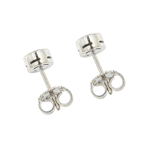 Boucles d'oreilles puces en or blanc et diamants 0,32 ct 58 Facettes 39409