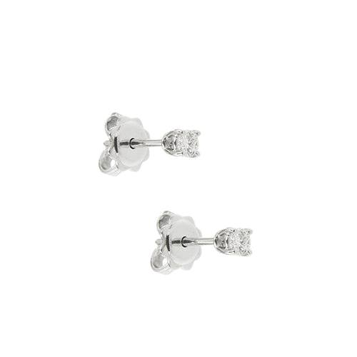 Boucles d'oreilles puces en or blanc et diamants 0,20 ct 58 Facettes 39411
