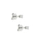 Boucles d'oreilles puces en or blanc et diamants 0,20 ct 58 Facettes 39411