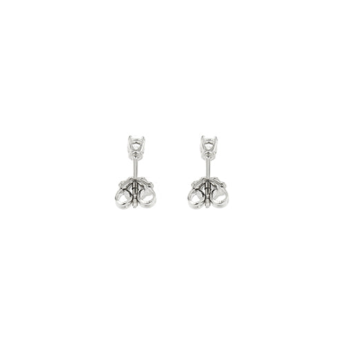 Boucles d'oreilles puces en or blanc et diamants 0,20 ct 58 Facettes 39411