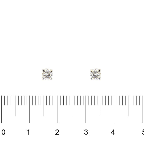 Boucles d'oreilles puces en or blanc et diamants 0,20 ct 58 Facettes 39411
