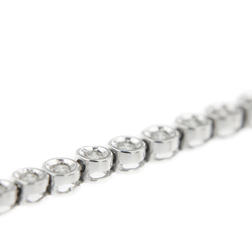 Bracelet tennis Cipollina en or blanc et diamants 0,90 ct 58 Facettes 41861