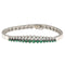 Bracelet Bracelet semi-rigide en or blanc, diamants et émeraudes 58 Facettes G3949