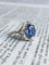 Bague Belle Époque - Bague en or blanc, platine, saphir et diamants 58 Facettes 265