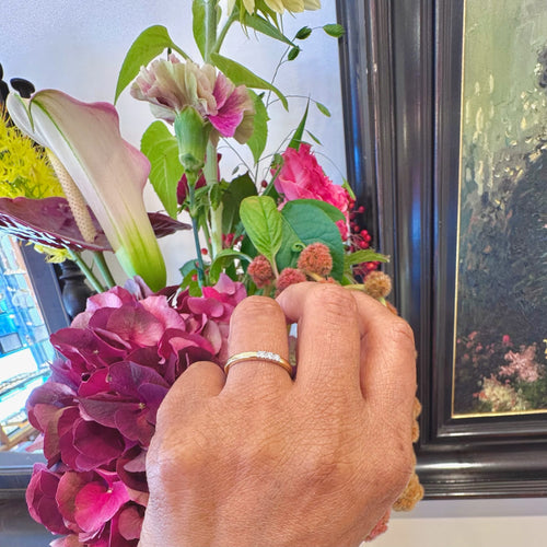 Bague 53 Bague trilogie en or jaune et blanc 14k avec diamants taille brillant 58 Facettes A5B1AC6B22734768B3D3179702F81406