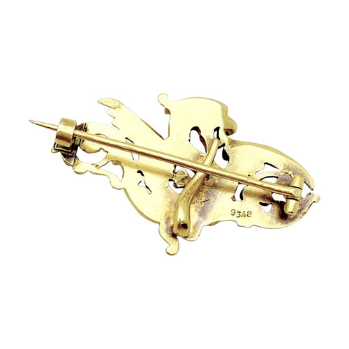 Pendentif Broche-pendentif chimère en or jaune 58 Facettes 35513