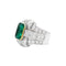 Bague Bague émeraude de Colombie et diamants en platine et or jaune 58 Facettes 35624