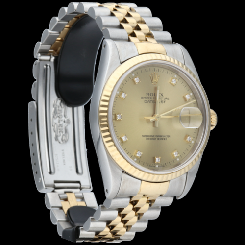 Montre Rolex Datejust - Montre 36 mm en or jaune et acier 58 Facettes MT46708