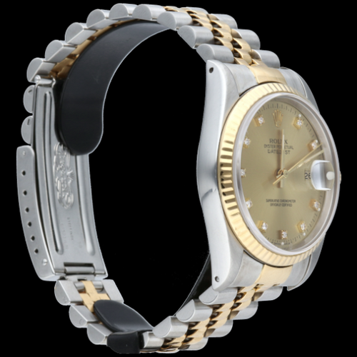 Montre Rolex Datejust - Montre 36 mm en or jaune et acier 58 Facettes MT46708