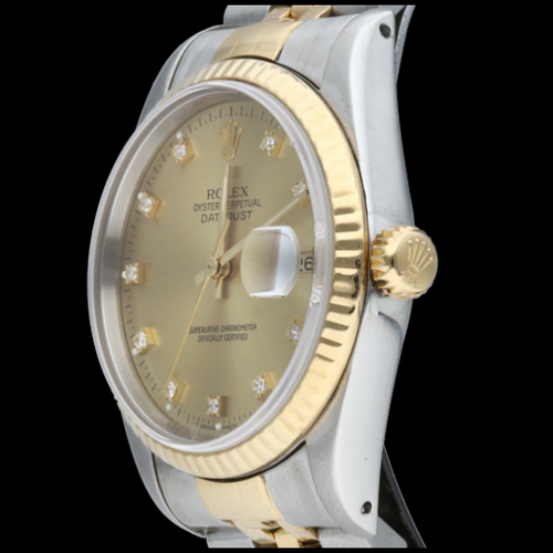 Montre Rolex Datejust - Montre 36 mm en or jaune et acier 58 Facettes MT46708