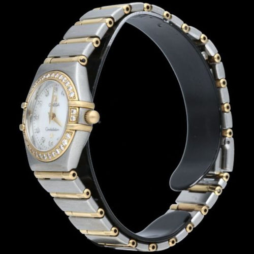Montre Omega Constellation - Montre Mini quartz en or jaune, acier et diamants 58 Facettes MT45577