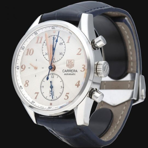 Montre TAG Heuer Carrera - Montre chronographe Calibre 1887 en acier 58 Facettes MT46489