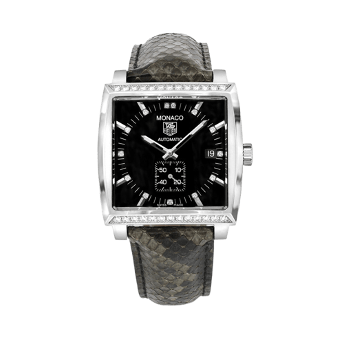 Montre Tag Heuer Monaco - Montre Lady Diamonds en acier et diamants 58 Facettes OC-68802032