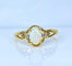 Bague 54 Bague en or jaune 18 carats, opale et diamants 58 Facettes AB729