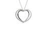 Collier Collier cœur en or blanc 18K et diamants 58 Facettes CL53500093-107