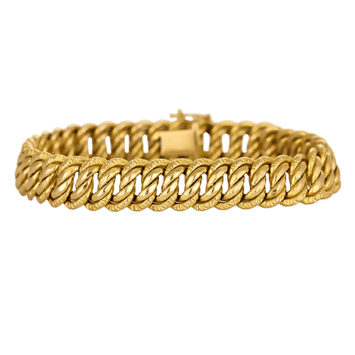 Bracelet Bracelet maille américaine en or jaune 18k 58 Facettes BRMAMERICAINE12