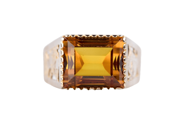 Bague 61 Bague citrine en or rose 18K 58 Facettes BGCITOC720-107