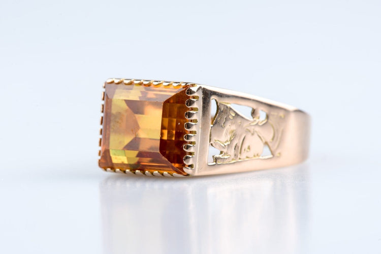 Bague 61 Bague citrine en or rose 18K 58 Facettes BGCITOC720-107