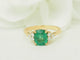 Bague 56 Bague émeraude 2 ct et diamants en or jaune 18 ct 58 Facettes F5069