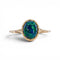 Bague 56 Bague en or jaune 14 ct avec opale noire naturelle 58 Facettes R003